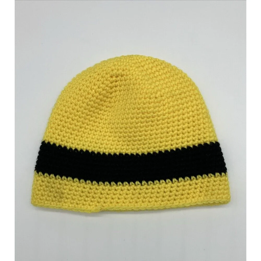Handmade Crocheted Minion Hat L Child Despicable Me Artisan Beanie‎ Yellow Black